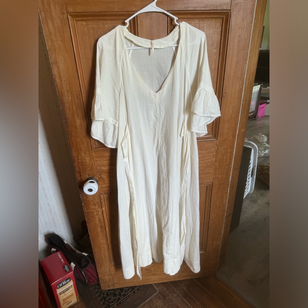 Free People Off-White Boho Maxi Dress